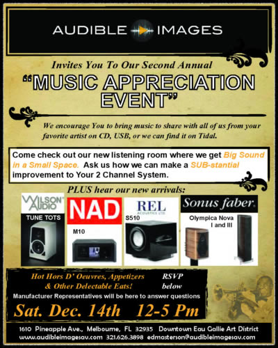 Audible Images - 2nd Annual Music Appreciation Event - PDF Flyer