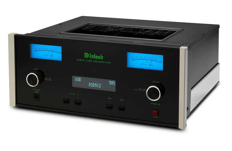 McIntosh Labs C2800 Preamplifier Front Angle Side